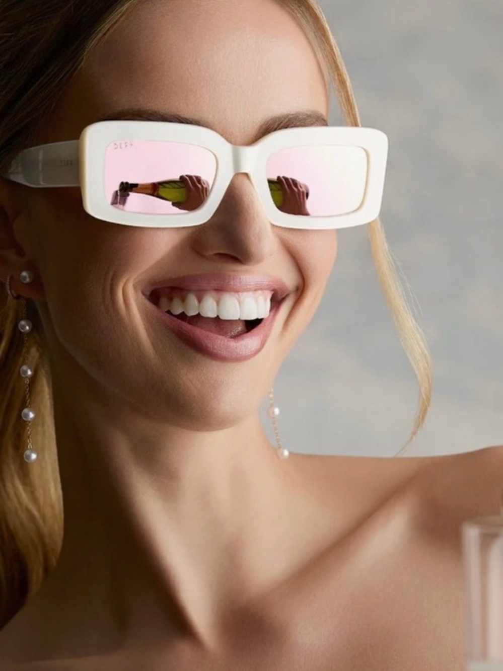DIFF Indy Rectangle Sunglasses
